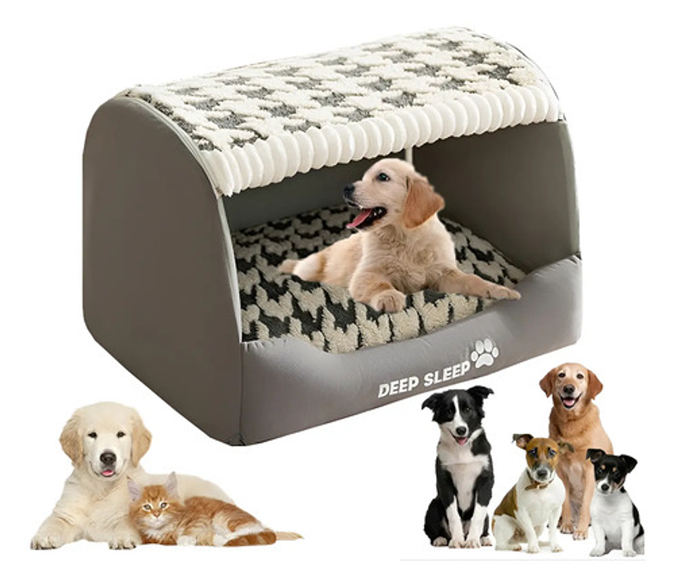 Cama Antiestrés Para Mascota Gatos Perros Felpa Premium 1