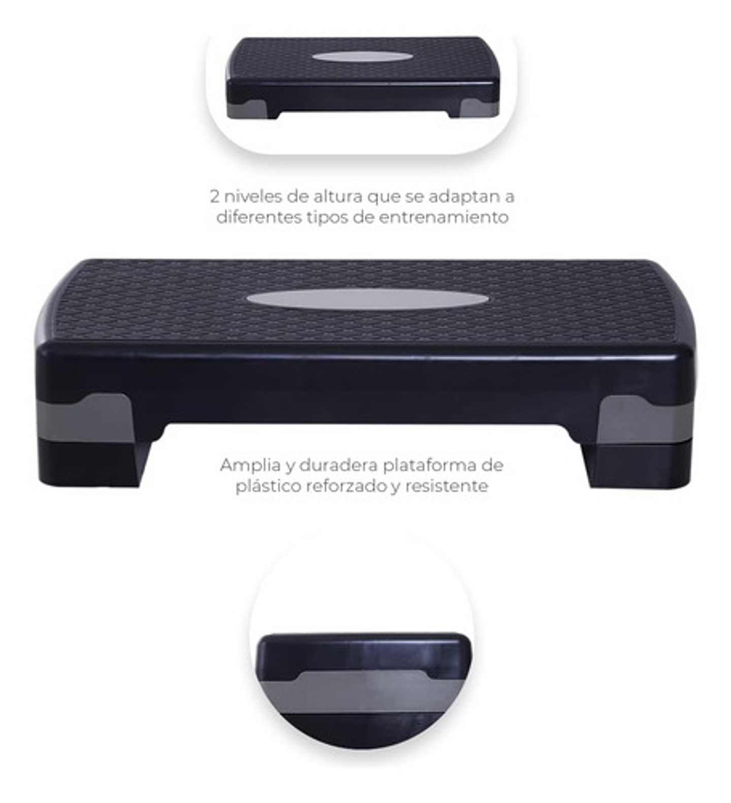 Banco Aerobics, Altura Ajustable Y Antideslizante. Plataforma Fitness Para Ejercicios Cardio Y Flexibilidad. Sistema De Entrenamiento De Gimnasio 2