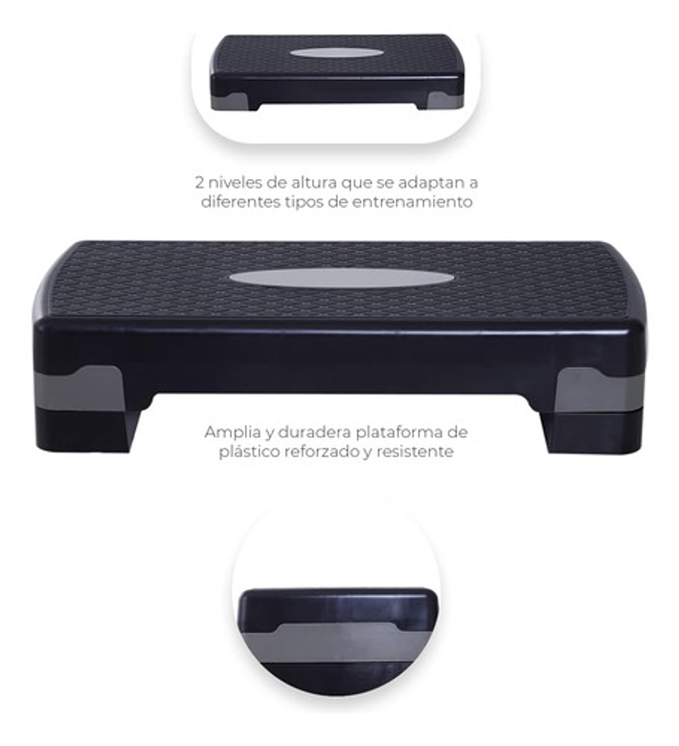Banco Aerobics, Altura Ajustable Y Antideslizante. Plataforma Fitness Para Ejercicios Cardio Y Flexibilidad. Sistema De Entrenamiento De Gimnasio 2