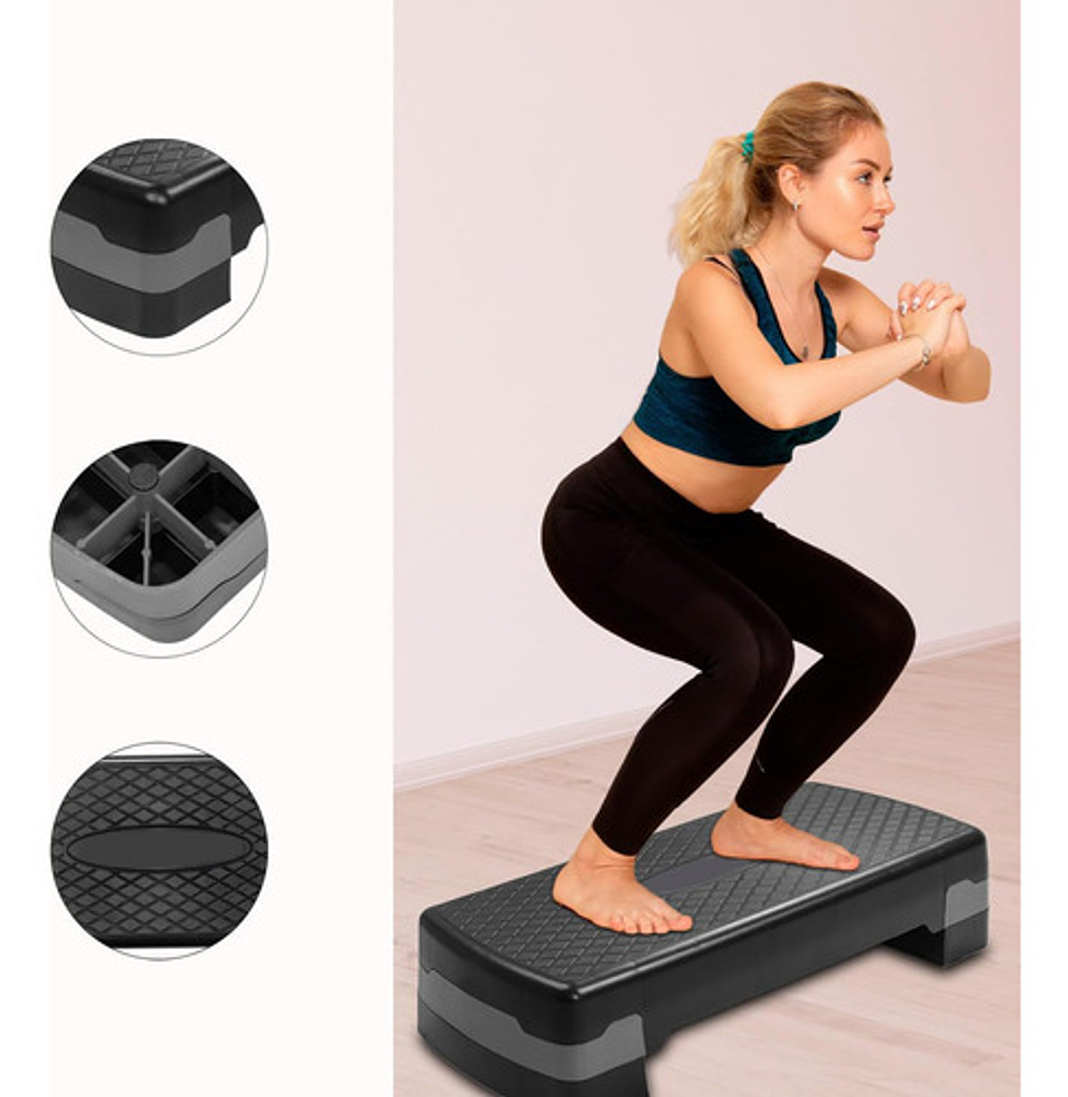 Banco Aerobics, Altura Ajustable Y Antideslizante. Plataforma Fitness Para Ejercicios Cardio Y Flexibilidad. Sistema De Entrenamiento De Gimnasio 8