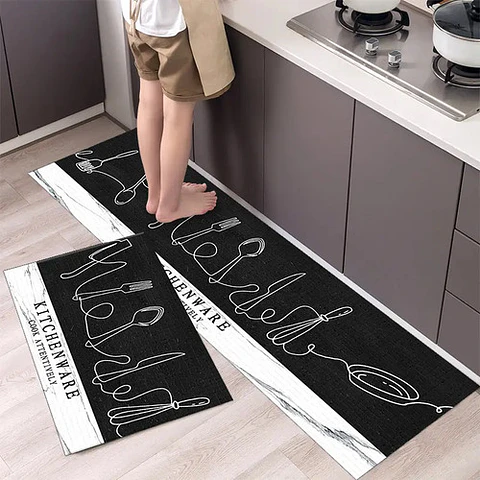 Set 2 Alfombra Cocina Piso Entrada Antideslizant Vario Model