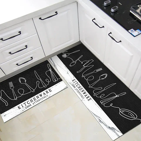 Set 2 Alfombra Cocina Piso Entrada Antideslizant Vario Model