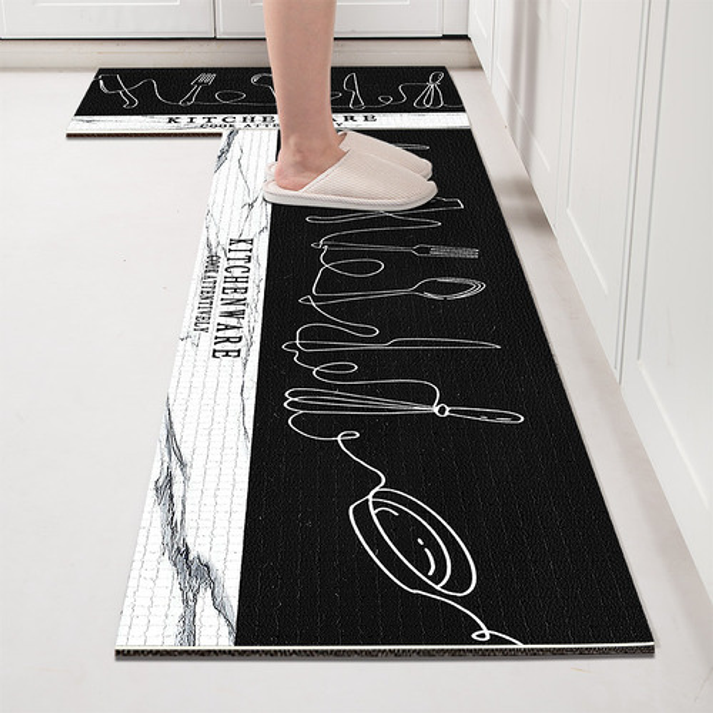 Set 2 Alfombra Cocina Piso Entrada Antideslizant Vario Model 6