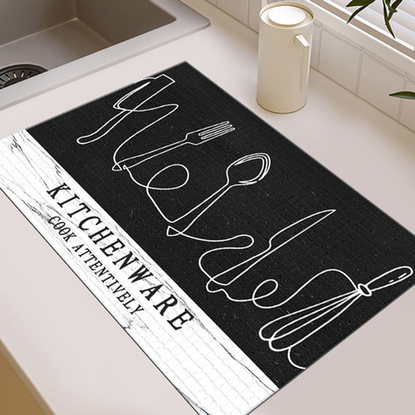 Set 2 Alfombra Cocina Piso Entrada Antideslizant Vario Model 7