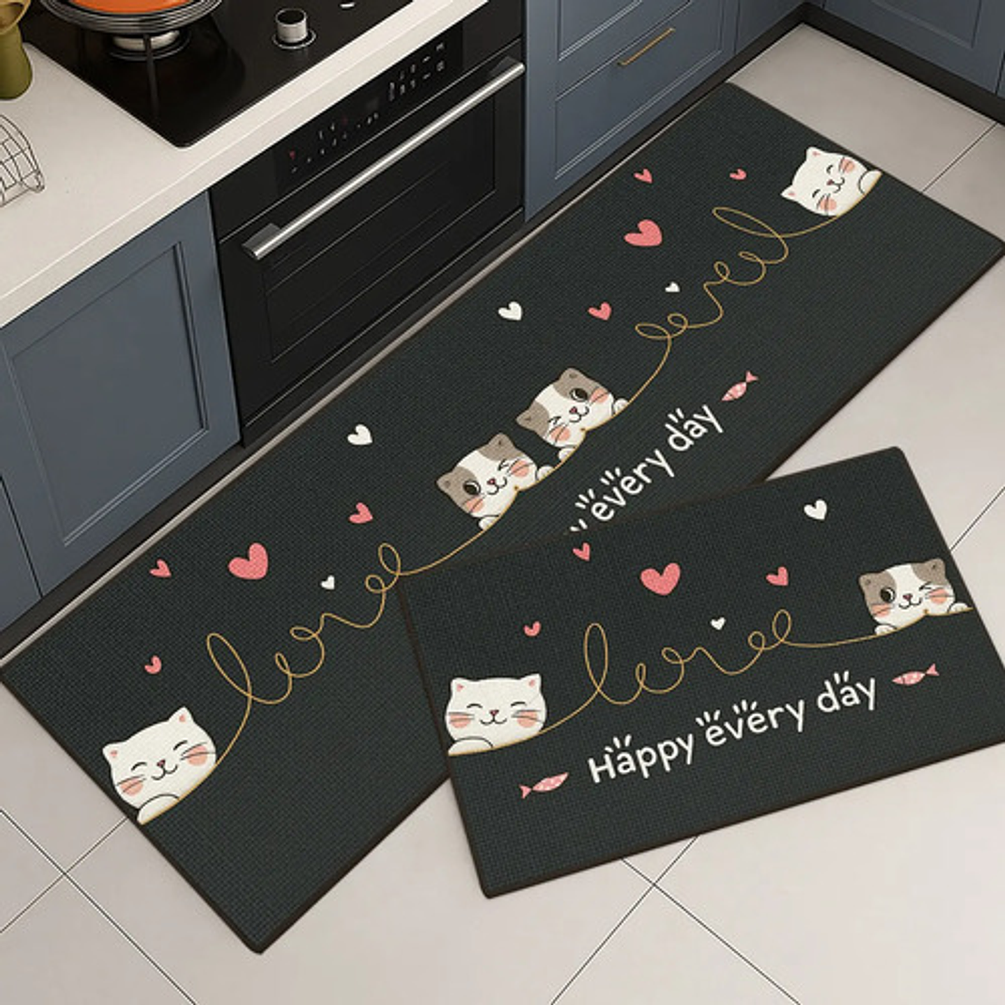 Set 2 Alfombra Cocina Piso Entrada Antideslizant Vario Model 10