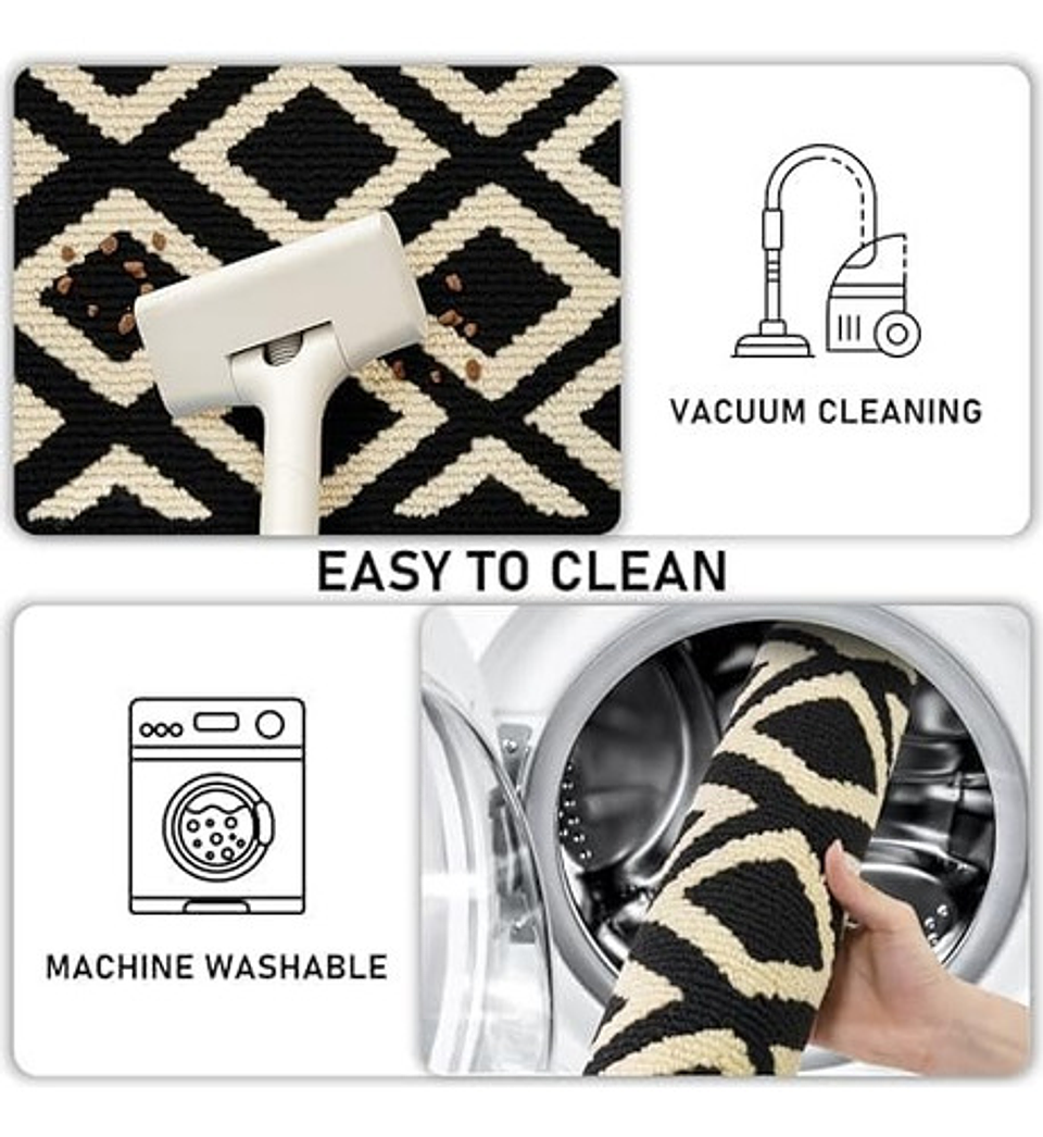 Set 2 Alfombra Cocina Piso Entrada Antideslizant Vario Model 15