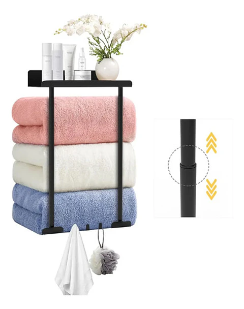 Colgador De Toalla Grados Baño Retráctil Acero Inoxidable 