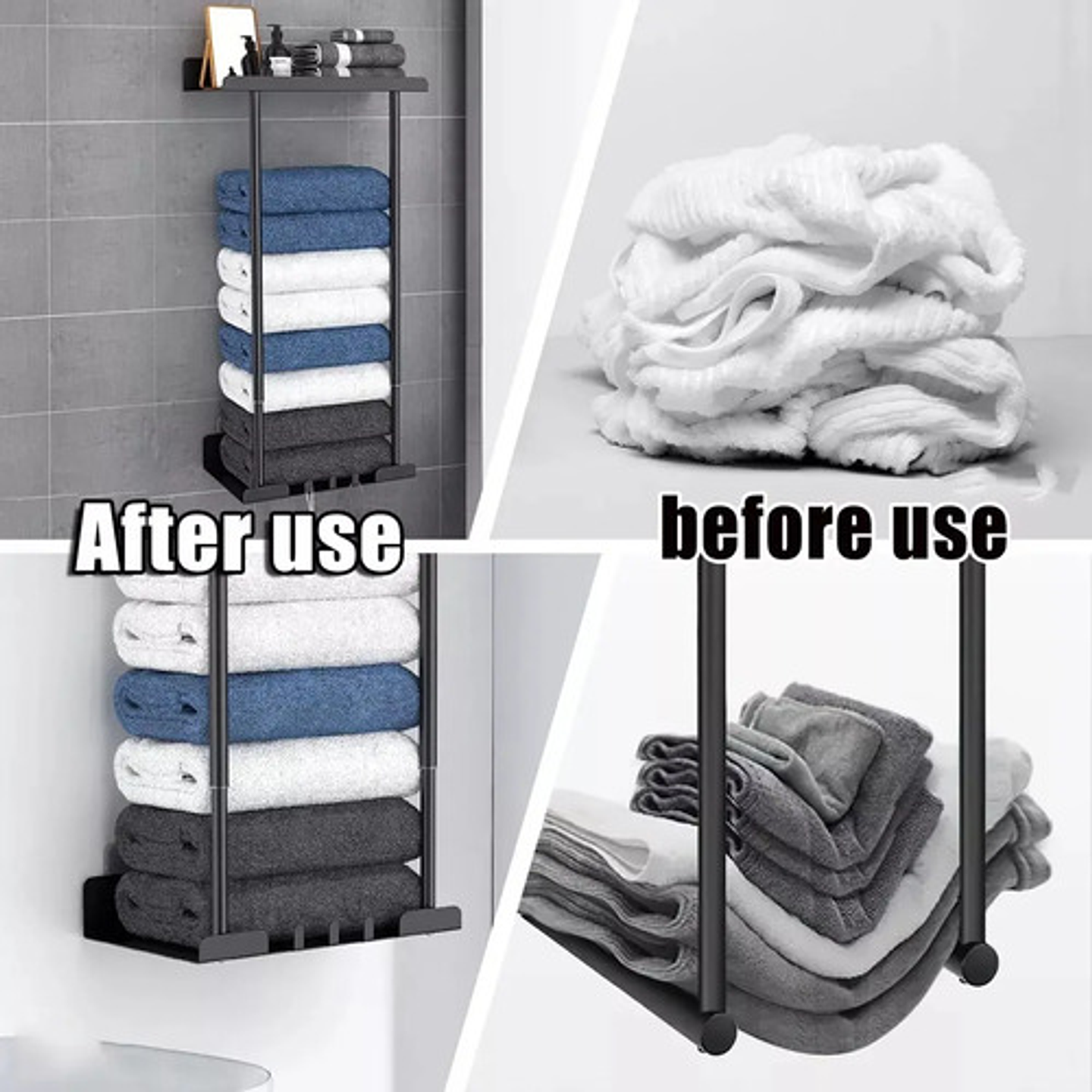 Colgador De Toalla Grados Baño Retráctil Acero Inoxidable  3