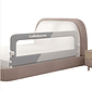 Baranda De Cama 180cm Seguridad Para Bebé Abatible Ajustable Gris Lisa - Miniatura 1