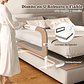Baranda De Cama 180cm Seguridad Para Bebé Abatible Ajustable Gris Lisa - Miniatura 2