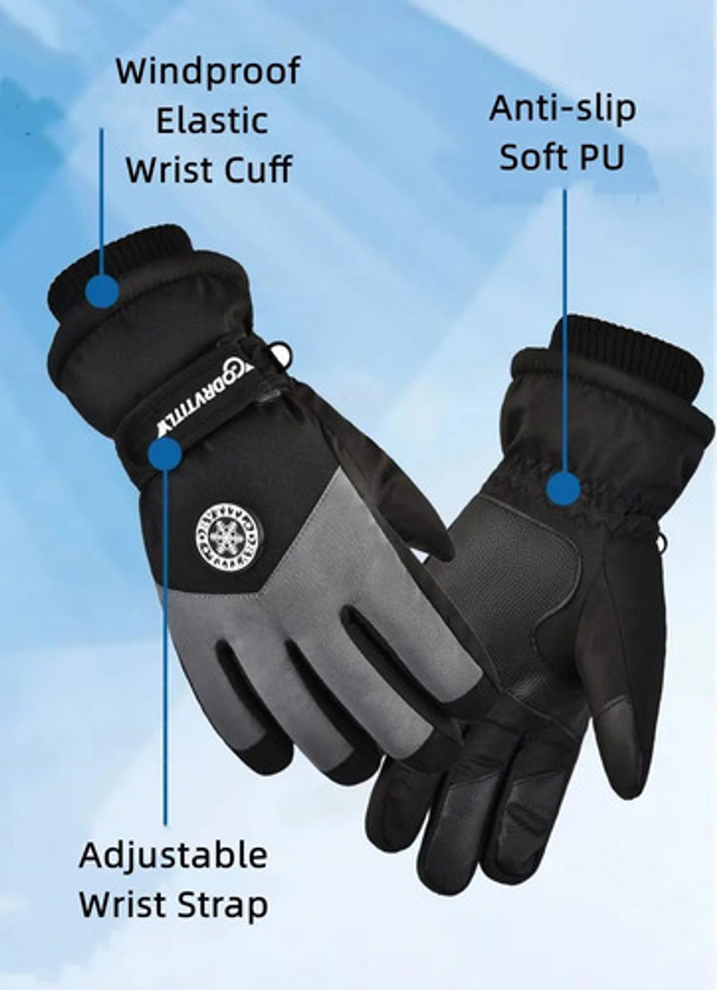 Guantes Invierno Con Pantalla Táctil Para Moto Impermeables 22