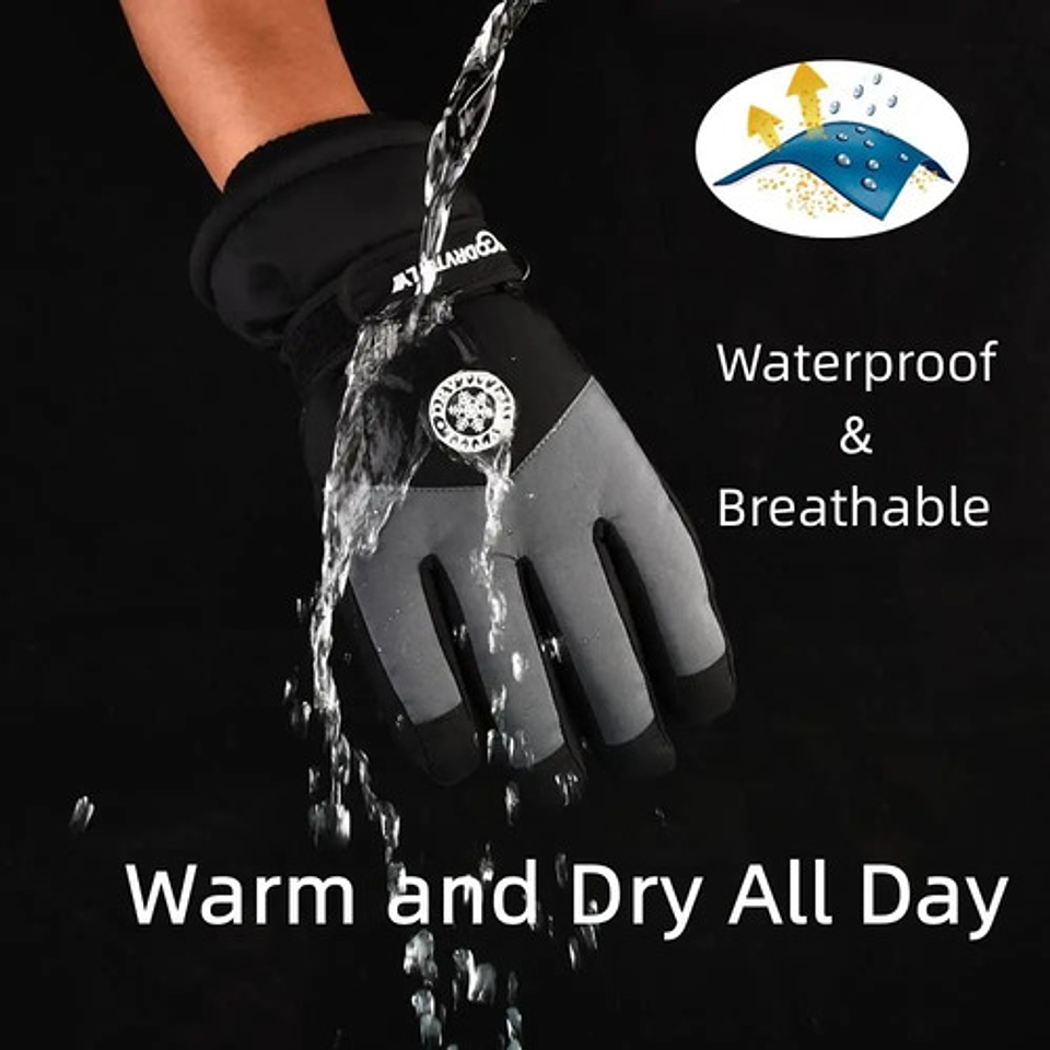 Guantes Invierno Con Pantalla Táctil Para Moto Impermeables 23