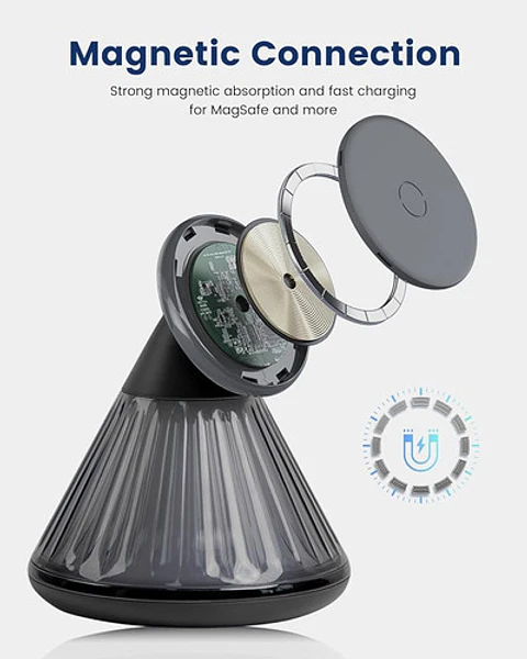 Cargador Inalámbrico 15w Carga Rápida Soporte De Celular