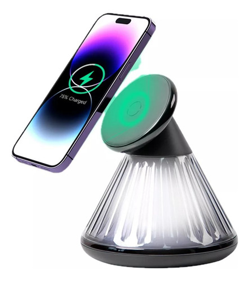 Cargador Inalámbrico 15w Carga Rápida Soporte De Celular 7