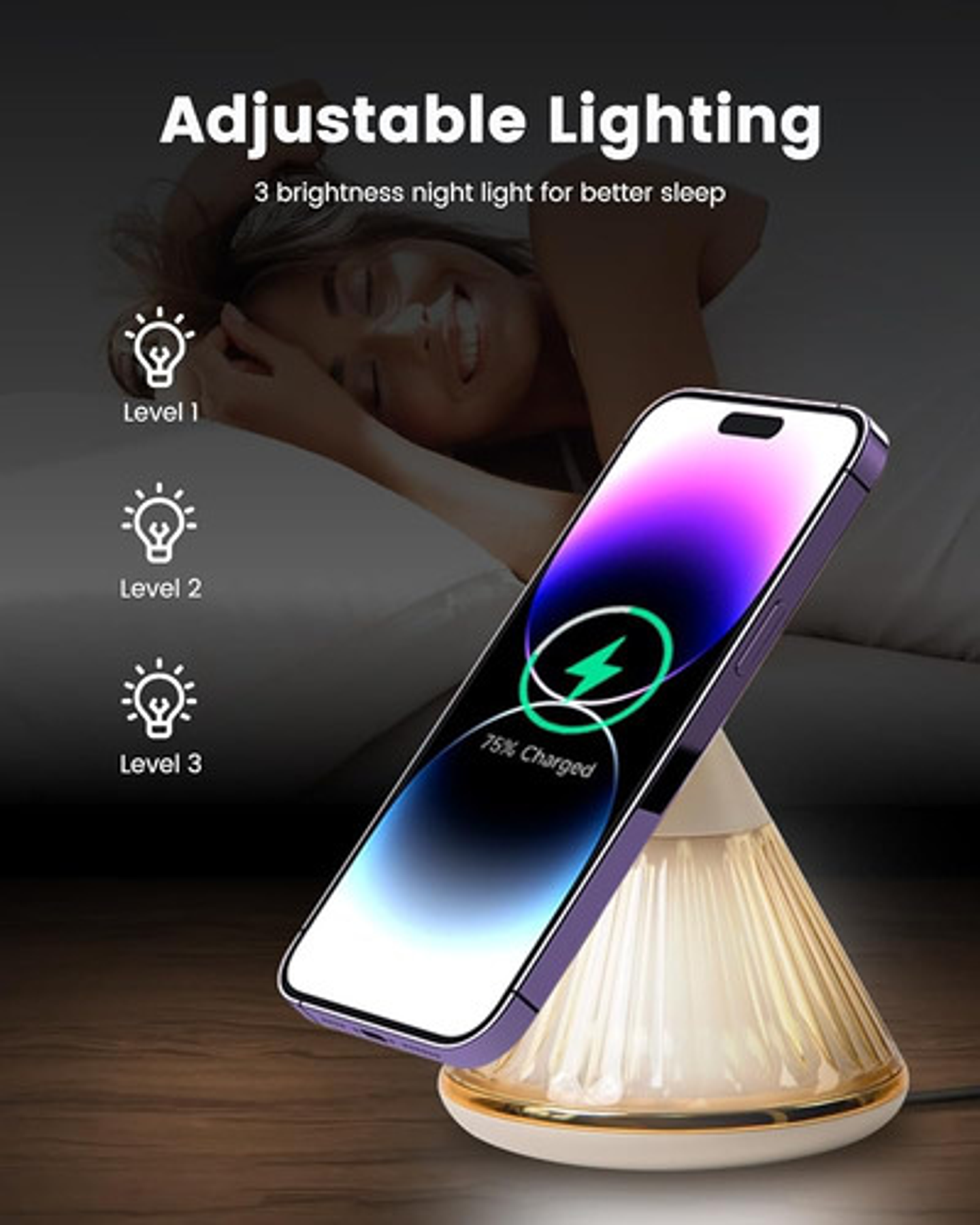 Cargador Inalámbrico 15w Carga Rápida Soporte De Celular 12