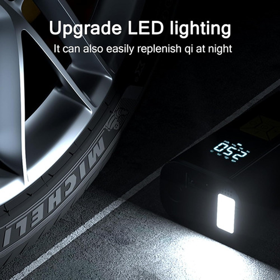 Compresor De Aire Mini Portatil Digital Inflador Neumaticos 4