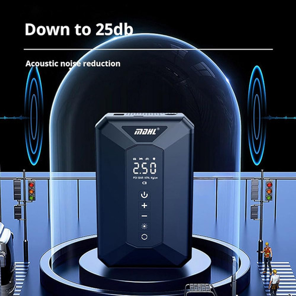 Compresor De Aire Mini Portatil Digital Inflador Neumaticos 11