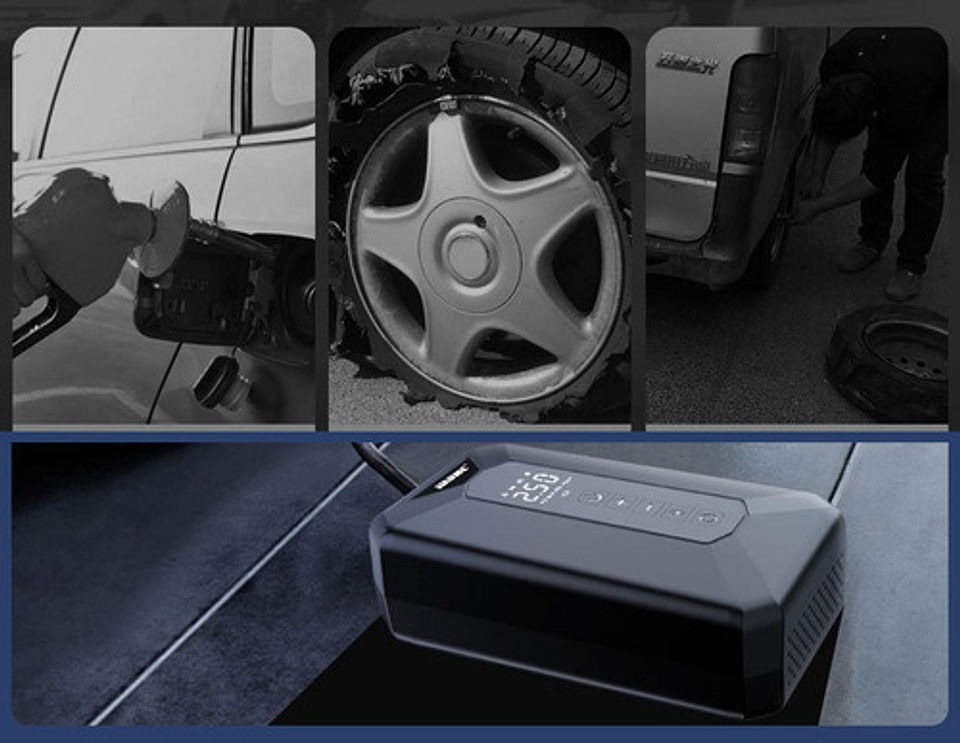 Compresor De Aire Mini Portatil Digital Inflador Neumaticos 17