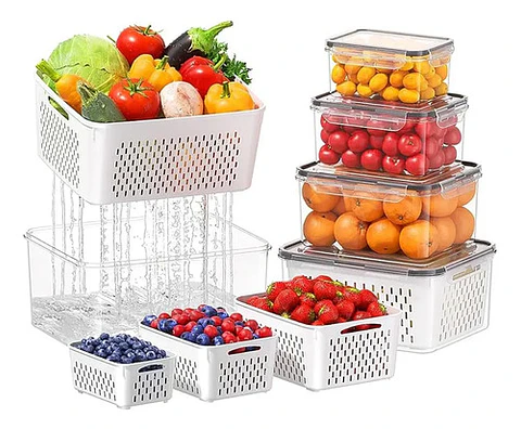 5 Contenedores Hermeticos De Plastico Cocina Despensa Transparente