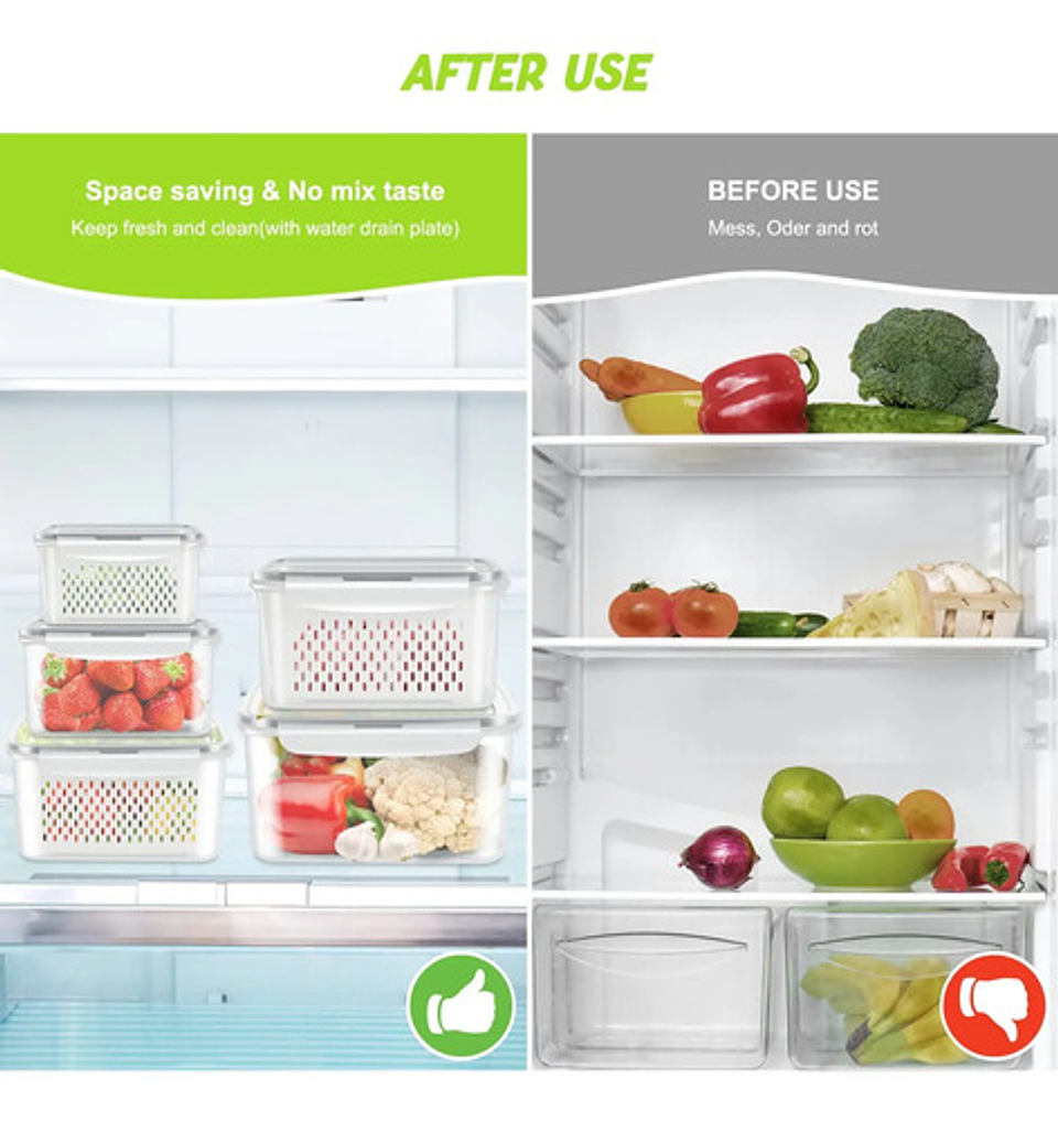 5 Contenedores Hermeticos De Plastico Cocina Despensa Transparente 5