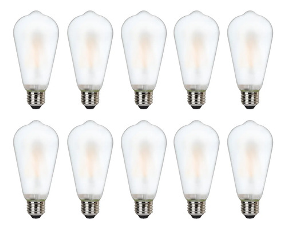 Ampolletas Vintage Esmeriladas Led E27 Luz Blanco Cálido X10 1