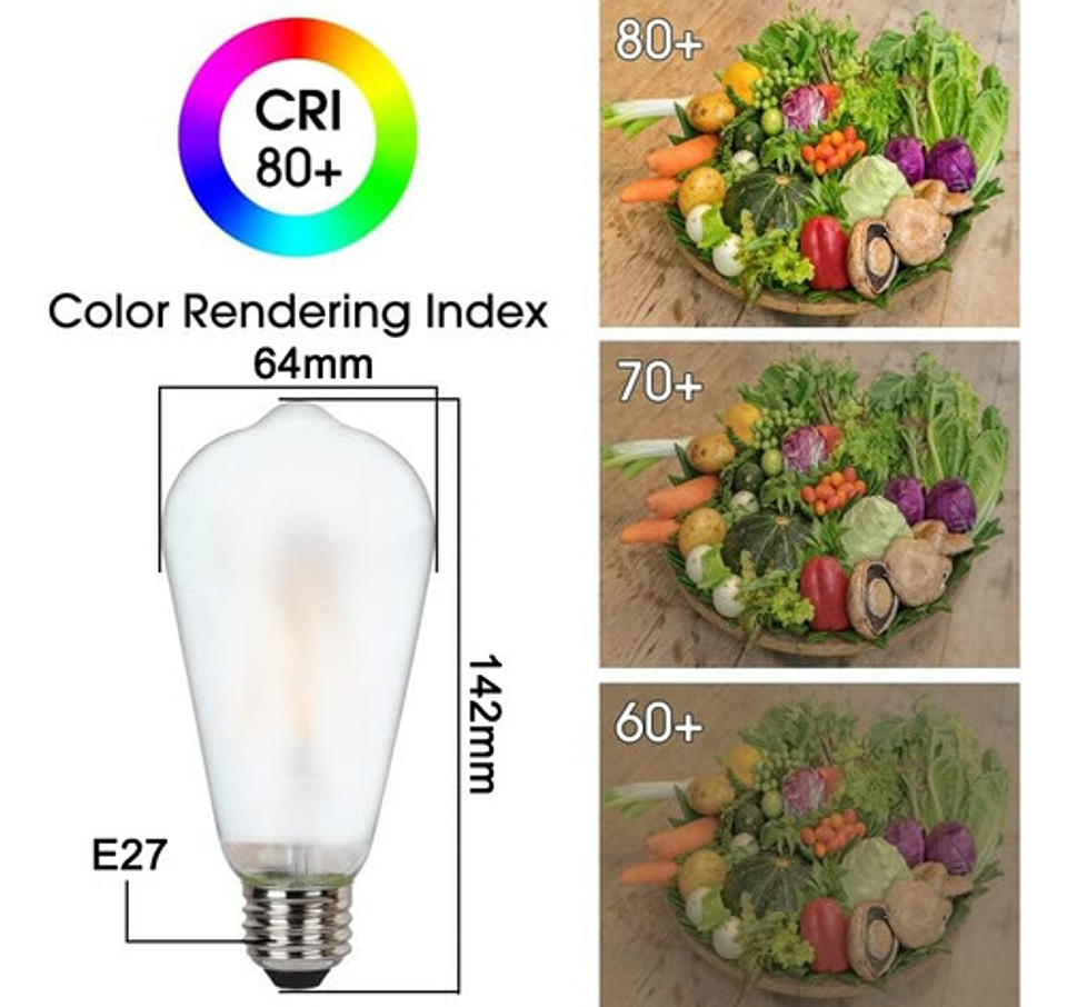 Ampolletas Vintage Esmeriladas Led E27 Luz Blanco Cálido X5 Blanco Cálido 3