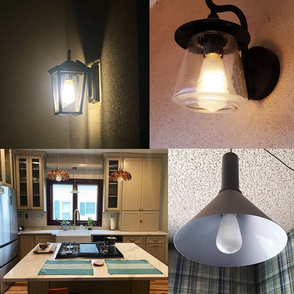 Ampolletas Vintage Esmeriladas Led E27 Luz Blanco Cálido X5 Blanco Cálido 8