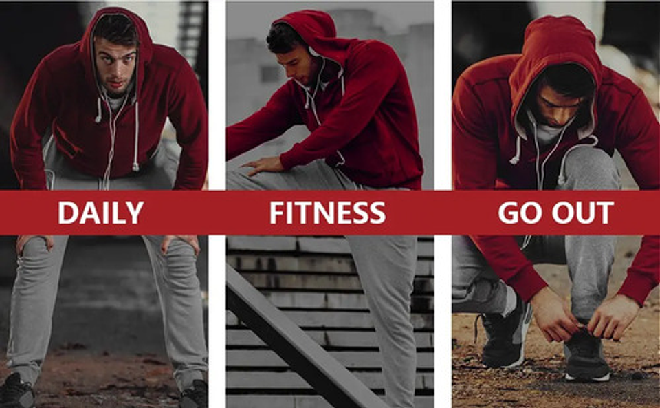 3x Pantalones Buzo Jogger Fit Deportivo Hombre Algodón 5