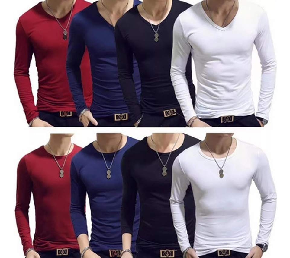 Pack 6 Camiseta Hombre Varón Bambú Sin Polar 3