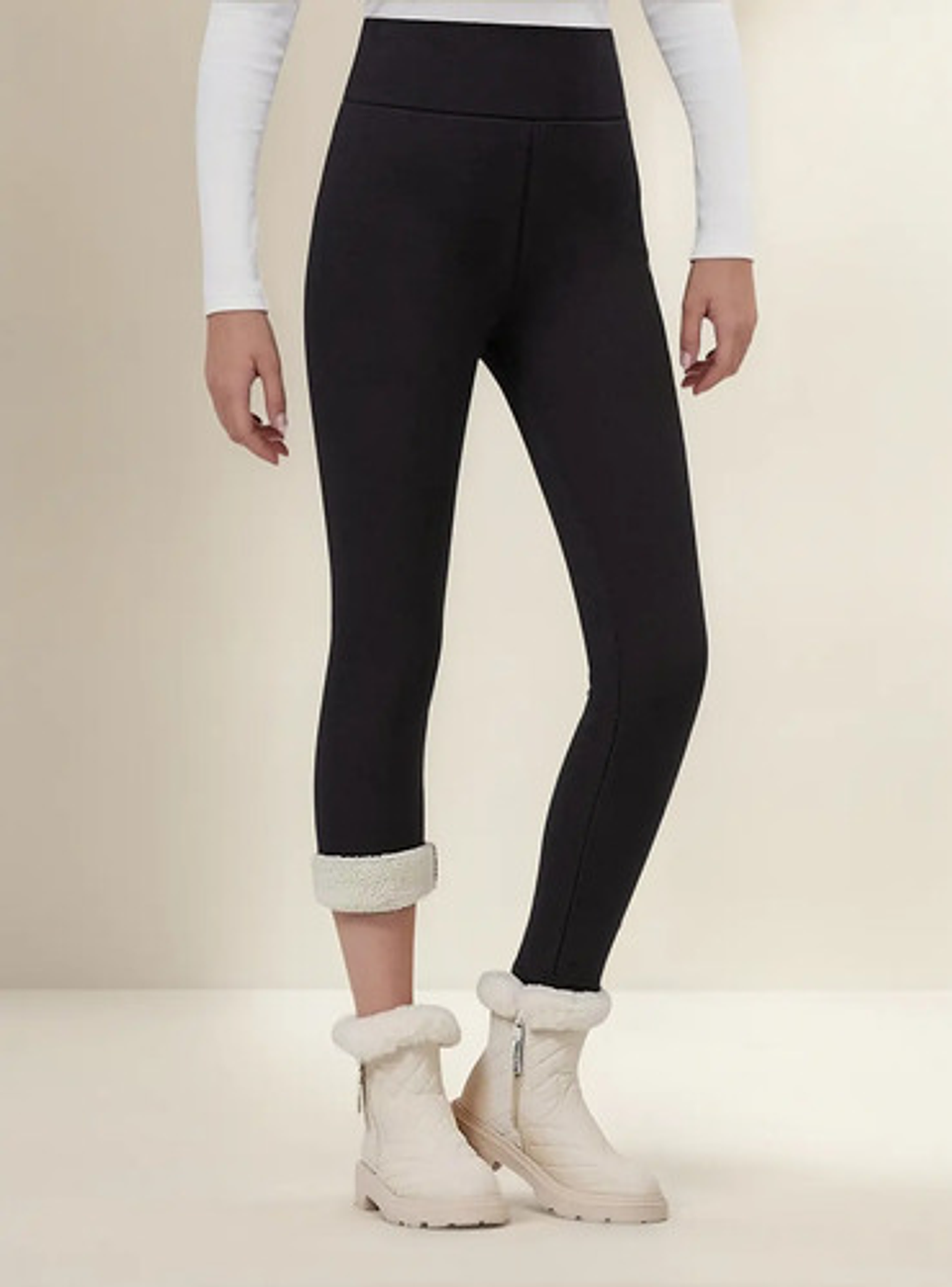 Calza Algodon Térmicas Forrada Con Polar Para Invierno 9