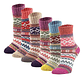 6 Pcs Calcetines De Lana Gruesos Y Cálidos En Invierno - Miniatura 1