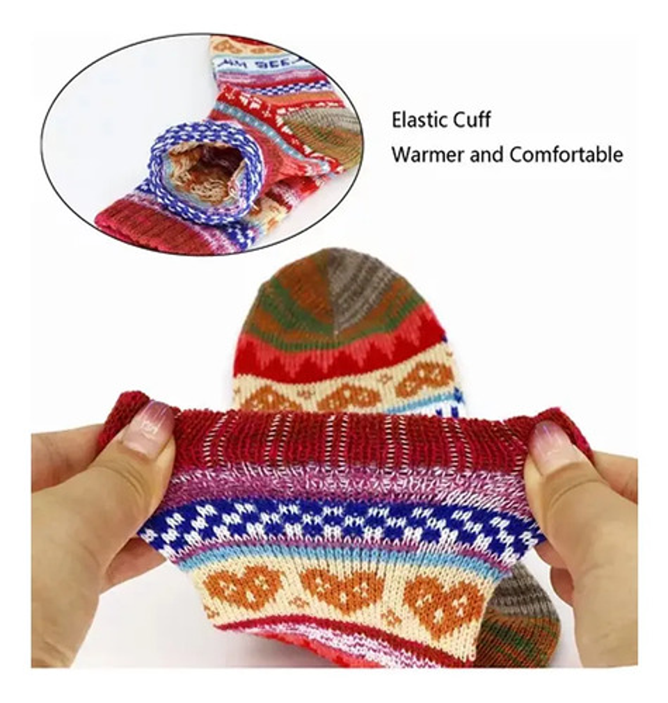 6 Pcs Calcetines De Lana Gruesos Y Cálidos En Invierno 3