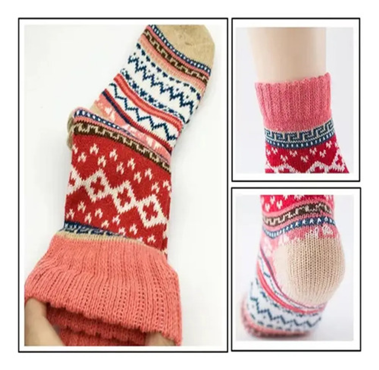 6 Pcs Calcetines De Lana Gruesos Y Cálidos En Invierno 4