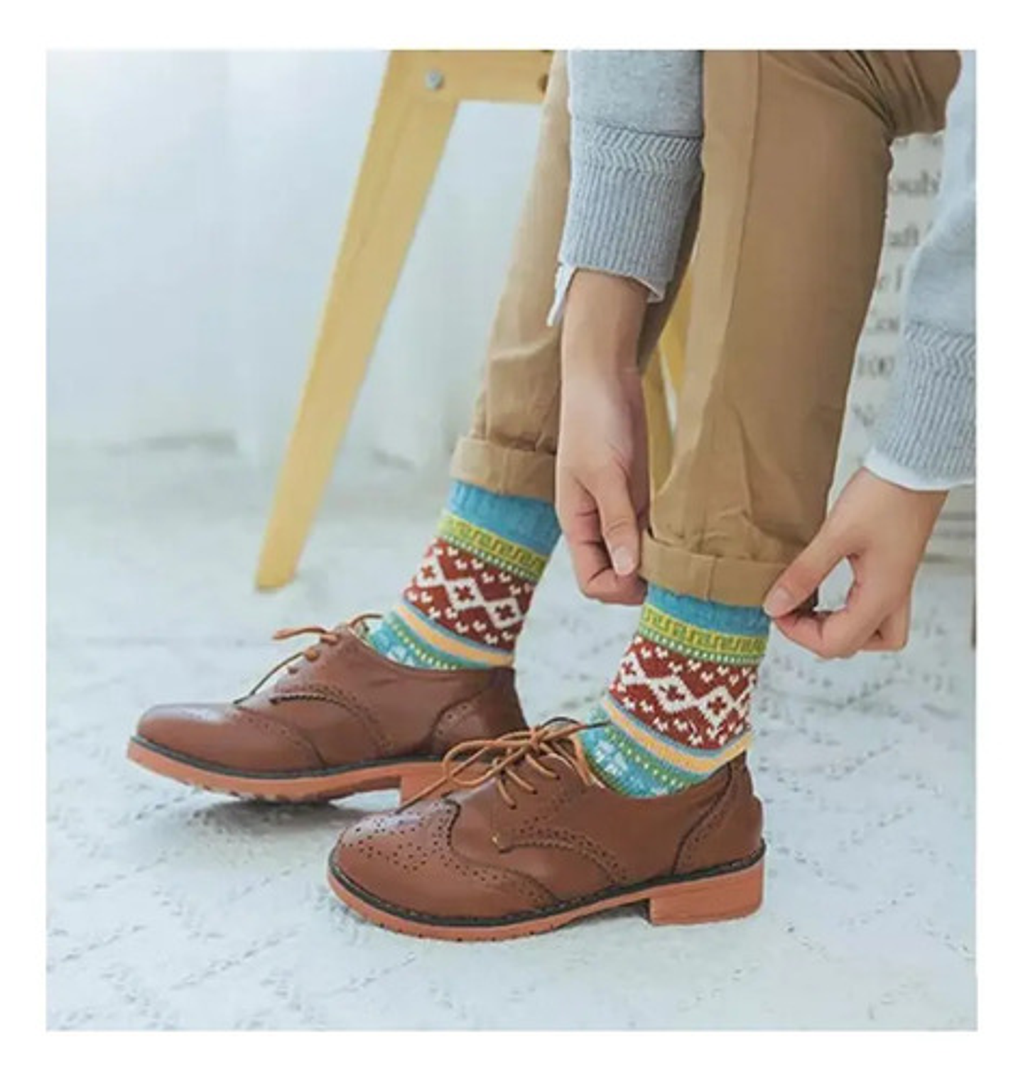 6 Pcs Calcetines De Lana Gruesos Y Cálidos En Invierno 7