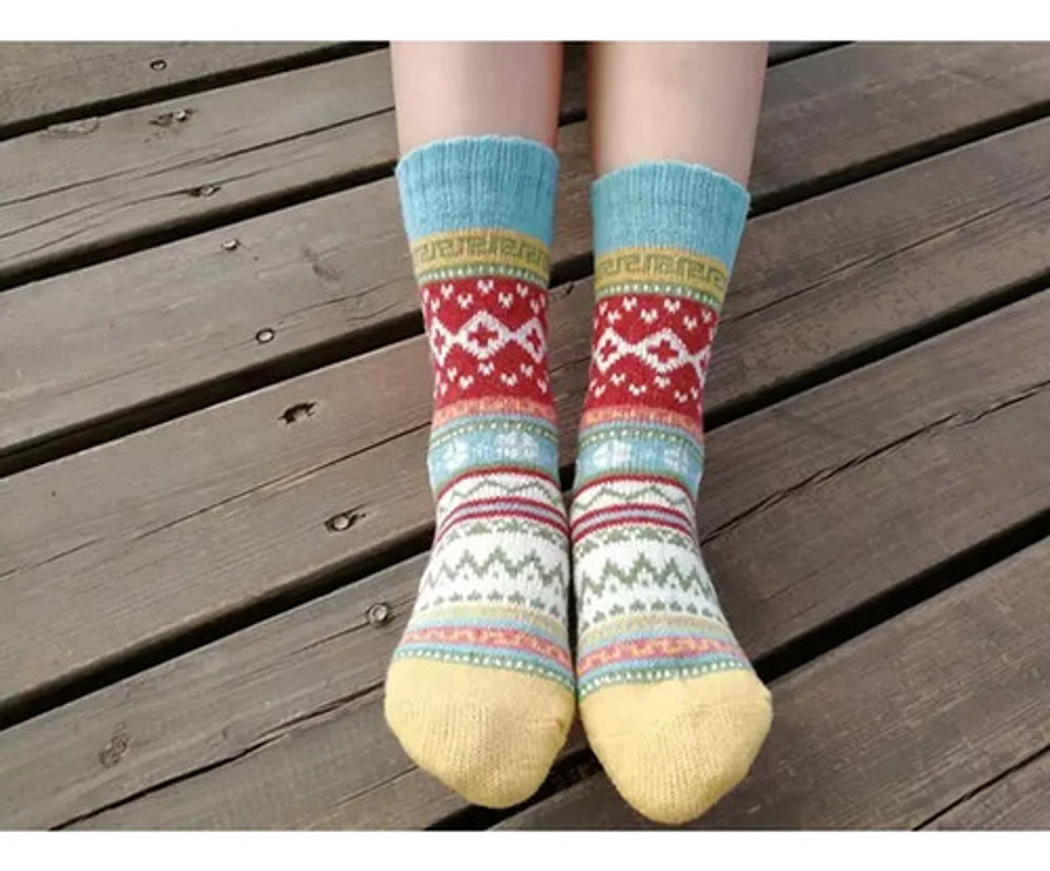 6 Pcs Calcetines De Lana Gruesos Y Cálidos En Invierno 8