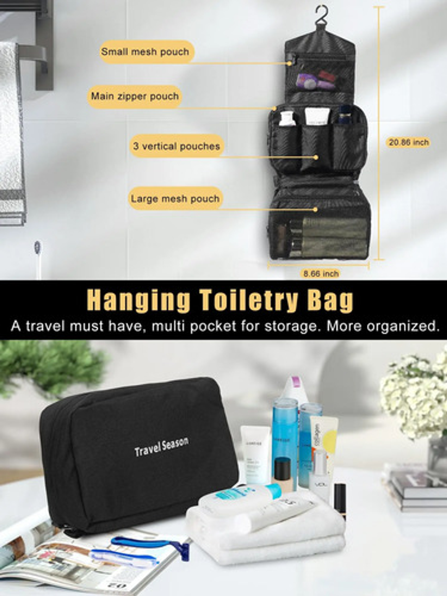 Organizador De Maletas Colgante Plegable Con Bolsa Para 4