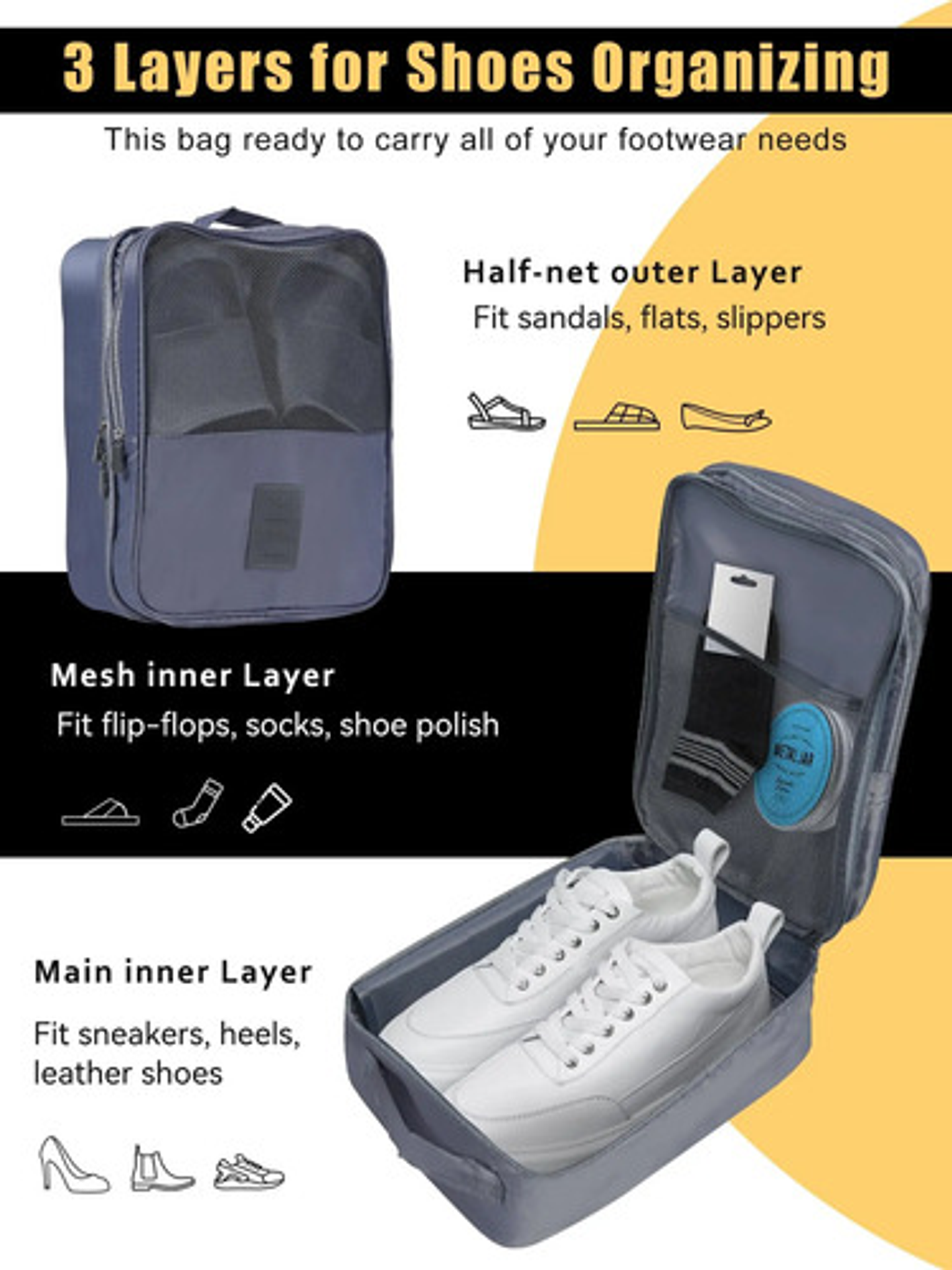 Organizador De Maletas Colgante Plegable Con Bolsa Para 5