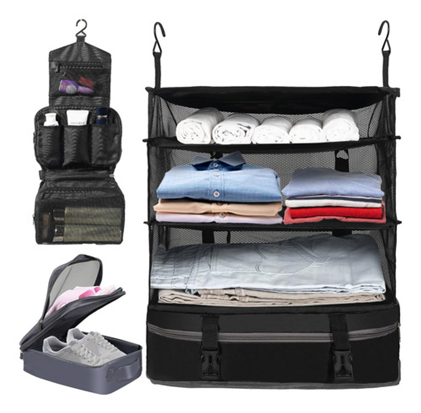 Organizador De Maletas Colgante Plegable Con Bolsa Para 7