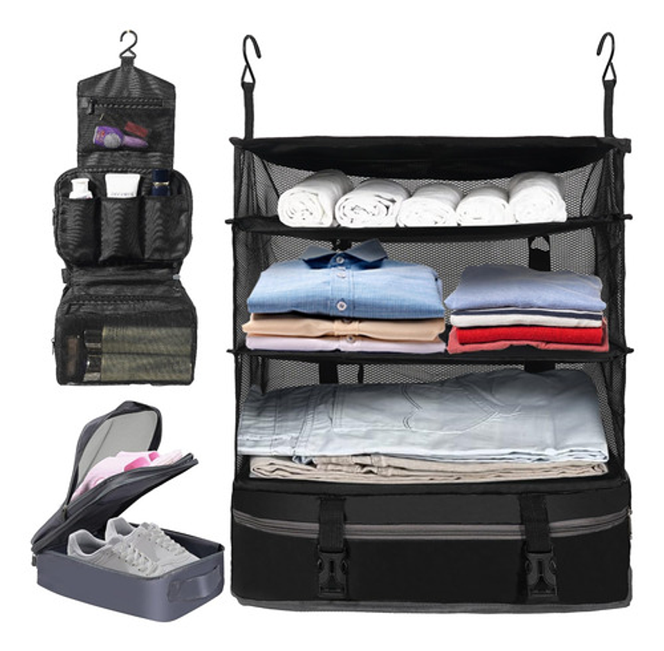 Organizador De Maletas Colgante Plegable Con Bolsa Para 7