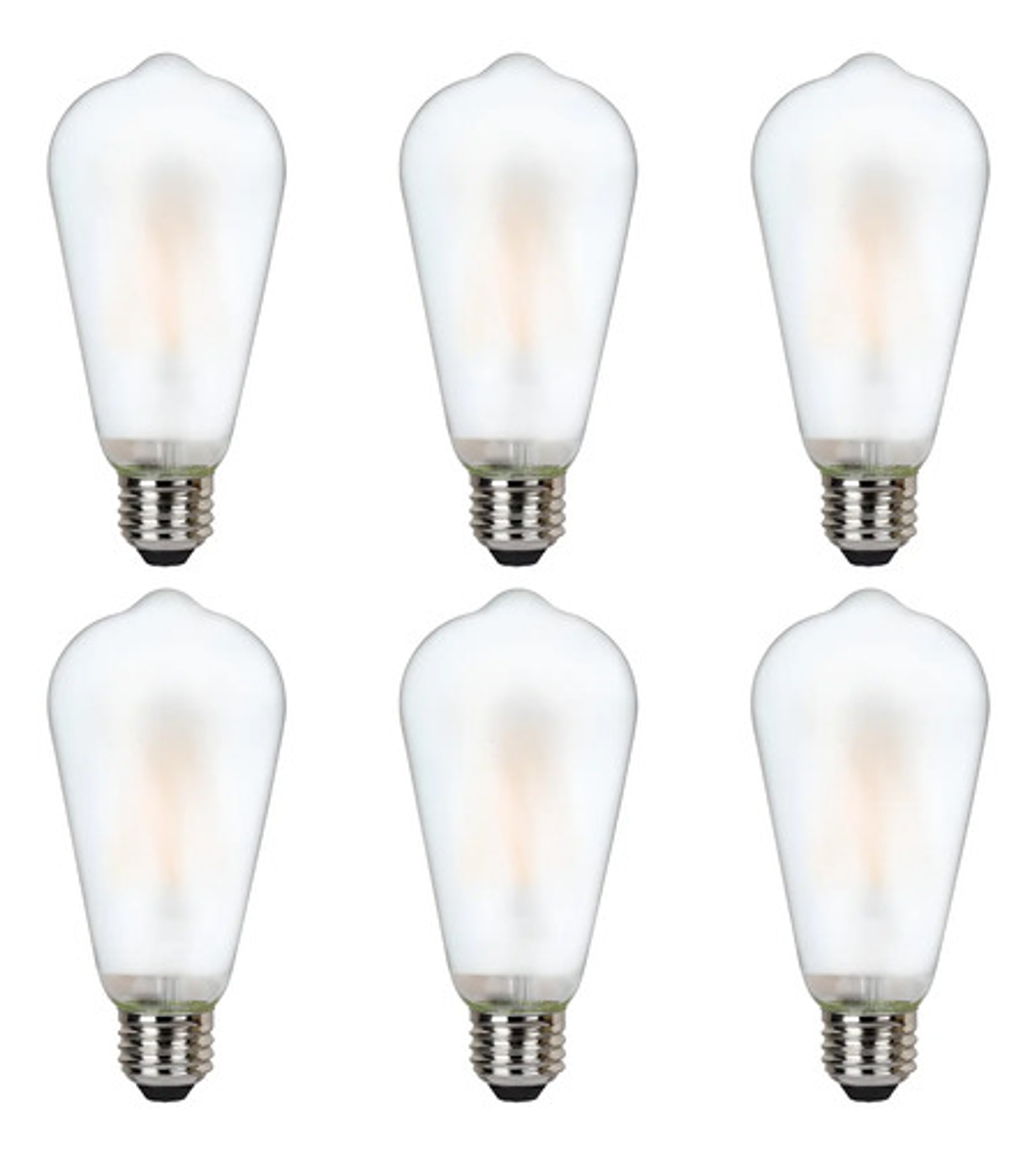 Ampolletas Vintage Esmeriladas Led E27 Luz Blanco Cálido X6 1