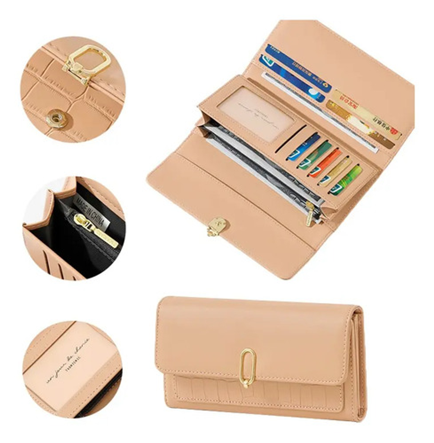 Billetera Con Porta Tarjetas Protección Rfid Para Mujer 1