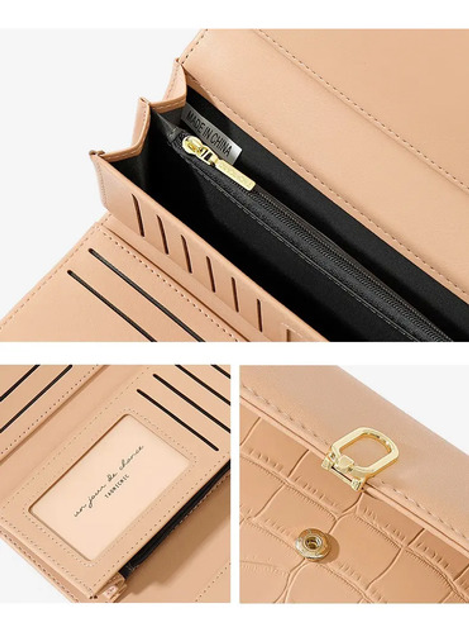 Billetera Con Porta Tarjetas Protección Rfid Para Mujer 16