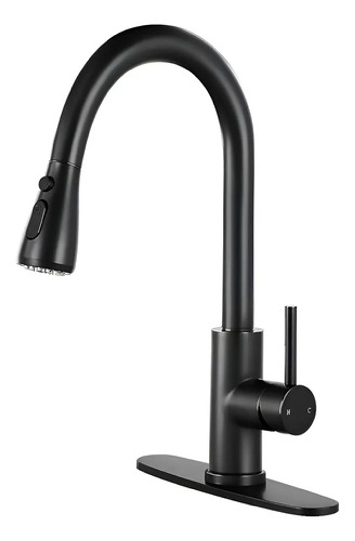 Llave Monomando Lavaplatos Extraíble Negra Flexible 1