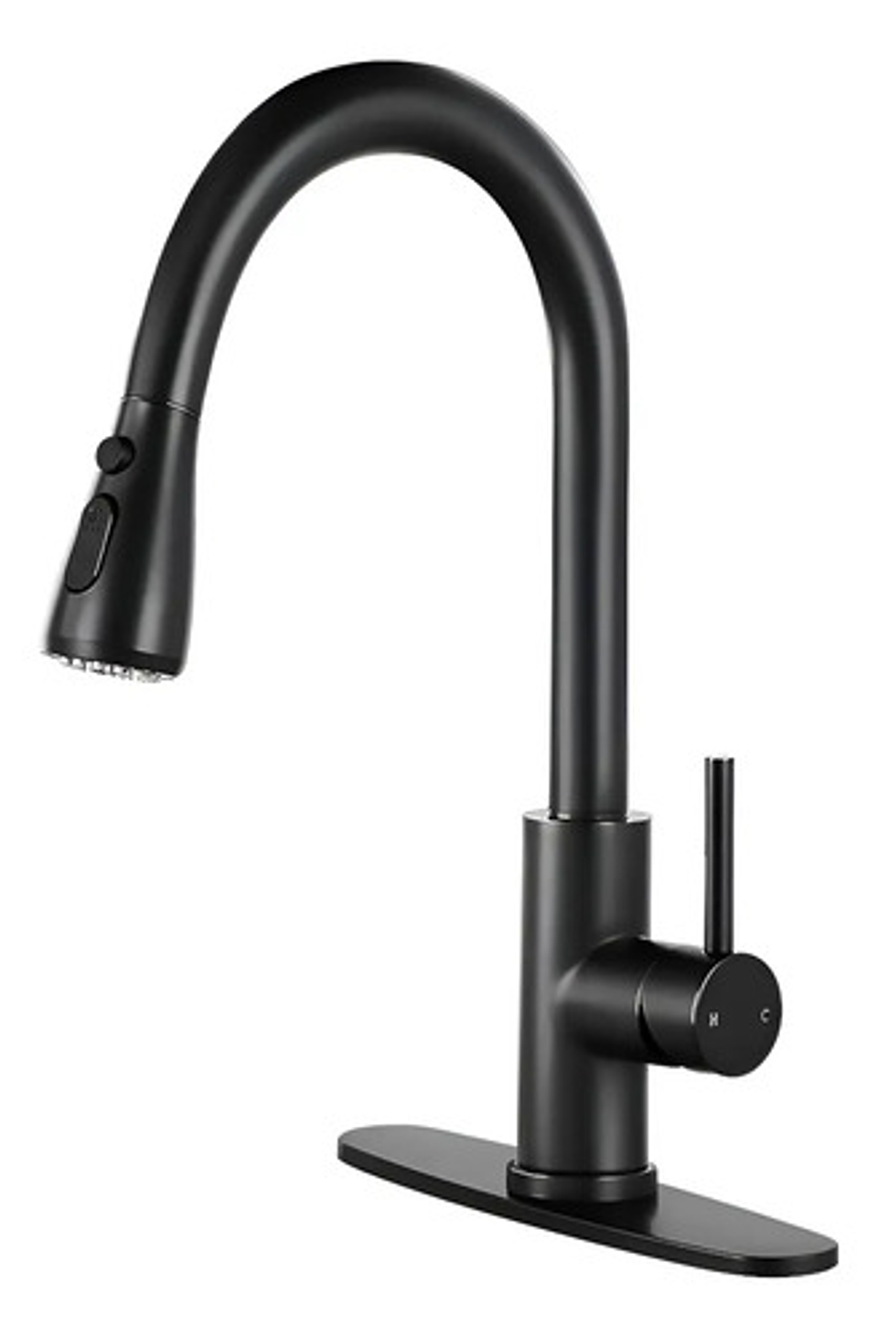 Llave Monomando Lavaplatos Extraíble Negra Flexible 1