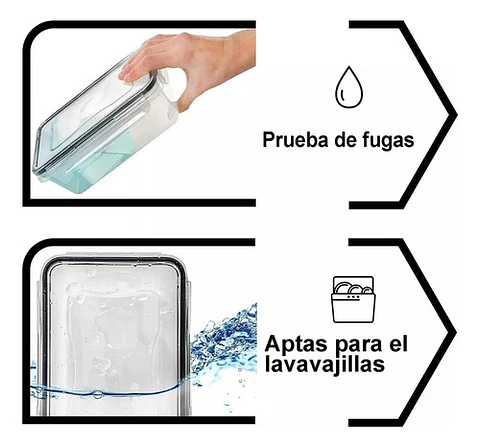 12 Tapper Tuper Herméticos Para Comida Ensalada Nevera Blanco