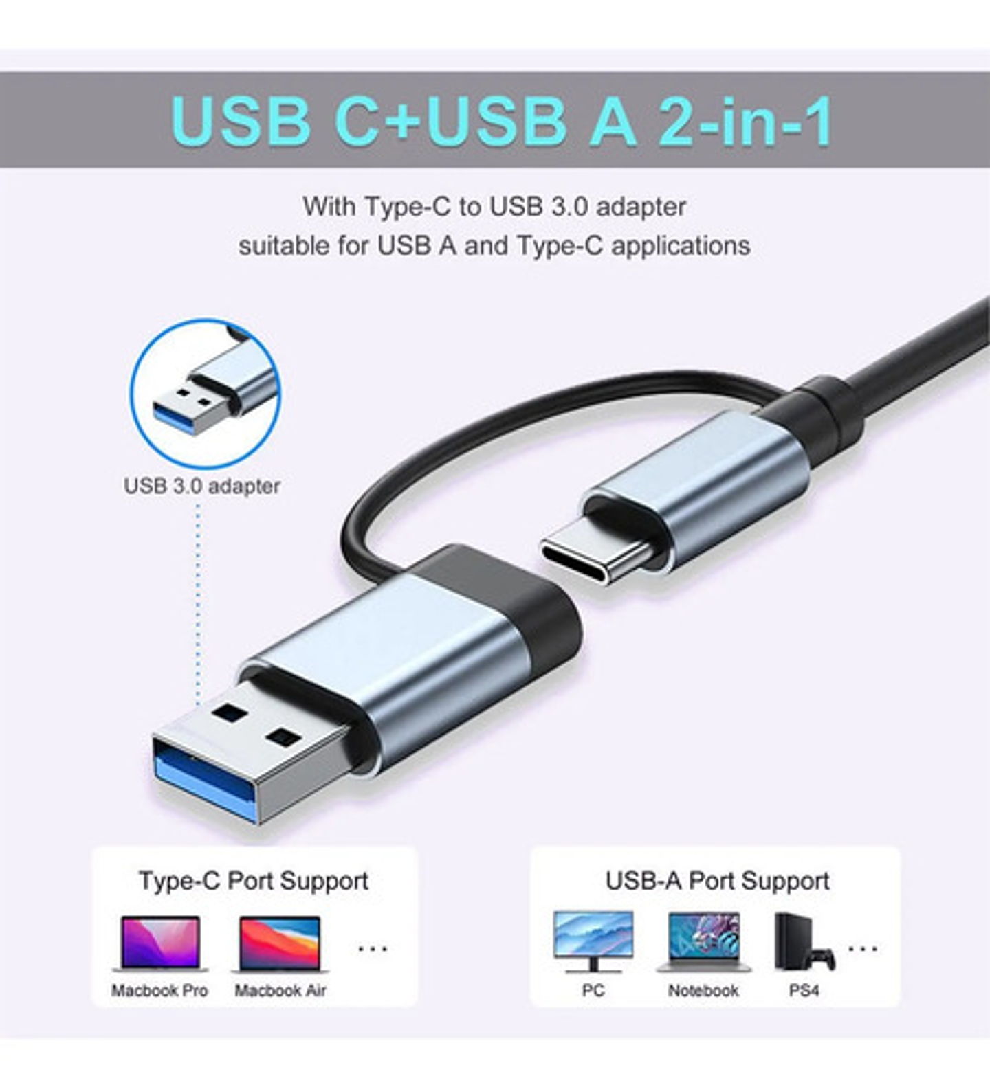 Hub Adaptador Usb Tipo C 8 En 1 Para Mac Macbook Windows 10