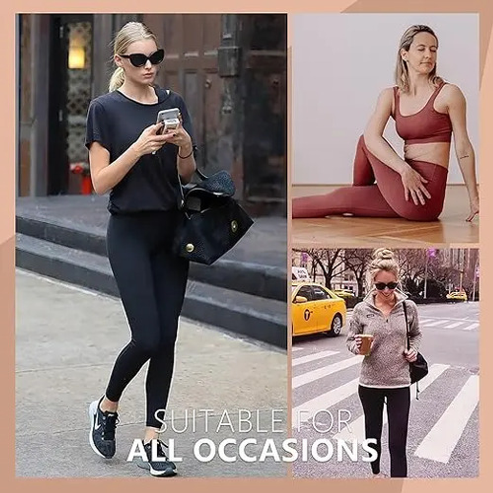 Pack 3 Calzas Sin Costura Suave Tiro Alto Leggins Para Mujer 1