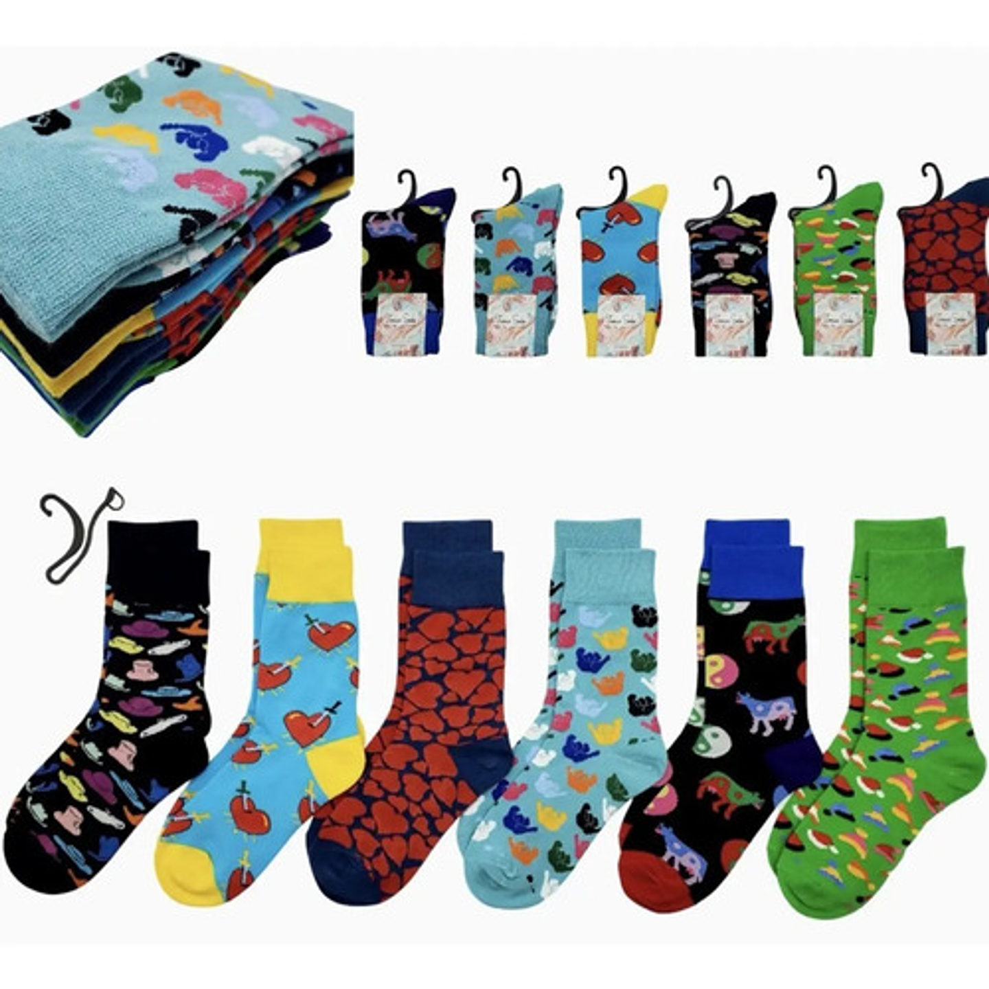 Pack12 Calcetines Diseños Variados Algodón Para Mujer 2