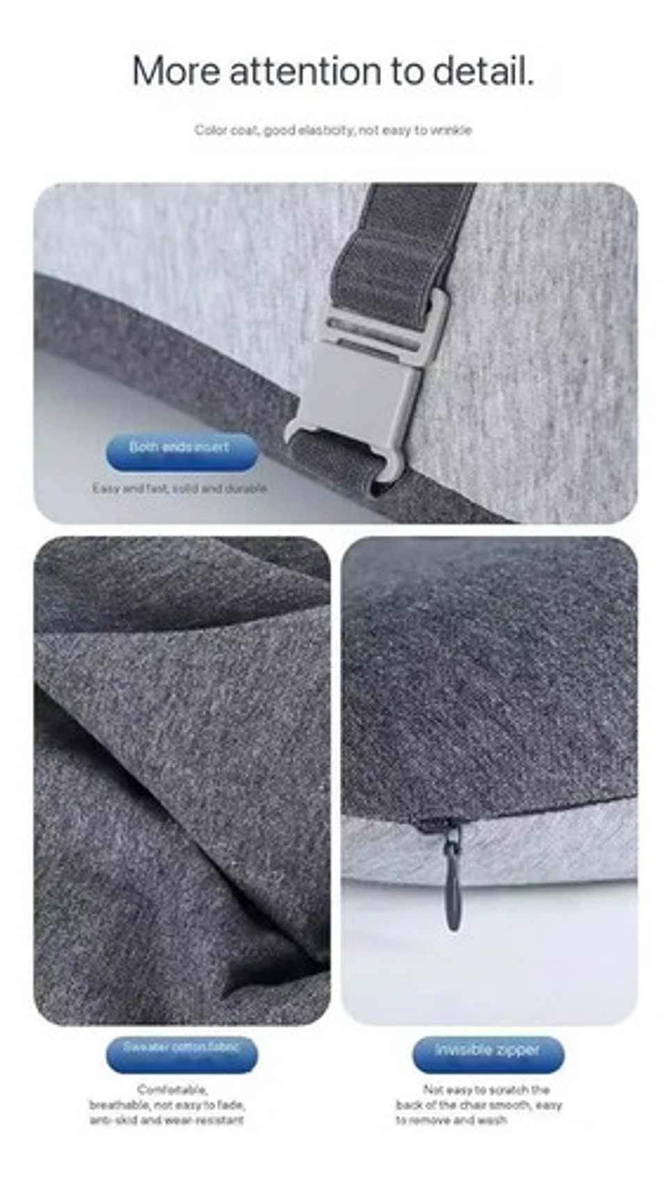 Cojín Lumbar Ortopédico Para Espalda Soporte Dorsal 8