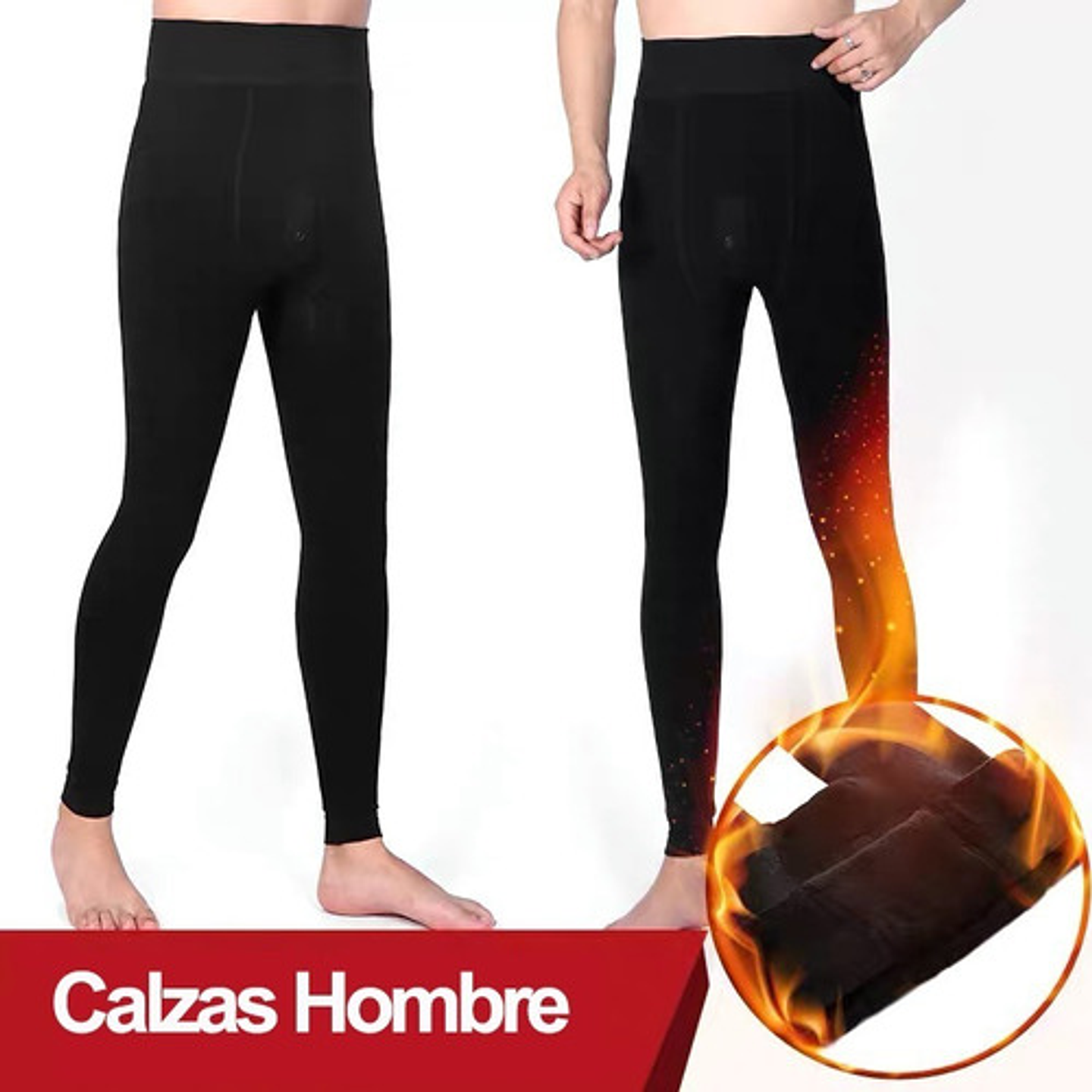 Pack 2 Calzas Polar Hombre . Con Bamboo . Elástico Y Elegant 2
